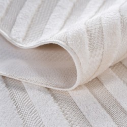 Dywan z krótkim włosiem, wzór 3D, kolor kremowy, dywan do salonu, spód z przędzy fibrylowanej