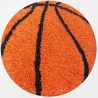 Children's rug, Basketball Design, Orange, Rug for Kids' Room, Jute Backing