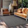 Outdoor rug, solid color, black, rug for patio, balcony, or kitchen, polypropylene backing