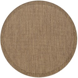 Alfombra de exterior, color liso, marrón, alfombra para patio, balcón o cocina, reverso de polipropileno