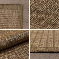Outdoor rug, solid color, brown, rug for patio, balcony, or kitchen, polypropylene backing