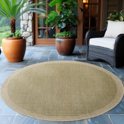 Tapis d'extérieur, Unicolor, Couleur Vert, Tapis pour Terasse-Balcon-Cuisine, dos en polypropylène