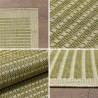 Alfombra de exterior, color liso, verde, alfombra para patio, balcón o cocina, reverso de polipropileno