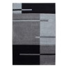 Tapis à poils courts, Motif à carreaux, Couleur Gris, Tapis pour Salon, dos en jute