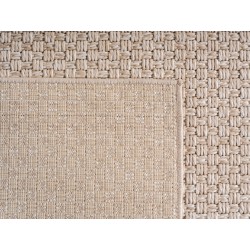 Beige vloerkleed voor binnen en buiten, weer- en UV-bestendig, voor keuken, balkon, terras, woonkamer en eetkamer.