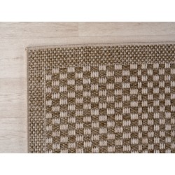 Beige vloerkleed voor binnen en buiten, weer- en UV-bestendig, voor keuken, balkon, terras, woonkamer en eetkamer.