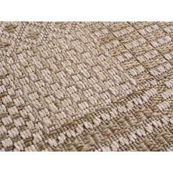 Beige vloerkleed voor binnen en buiten, weer- en UV-bestendig, voor keuken, balkon, terras, woonkamer en eetkamer.