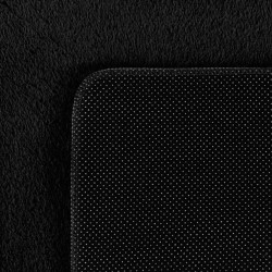Tappeto nero lavabile, pelo corto, antiscivolo e morbido, design moderno a tinta unita per soggiorno e camera da letto
