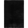 Washable Black Rug, Short Pile, Non-Slip and Soft, Modern Solid Color Design for Living Room, Bedroom