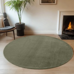 Alfombra verde lavable, de pelo corto, antideslizante y suave, diseño moderno de color sólido para sala de estar y dormitorio.
