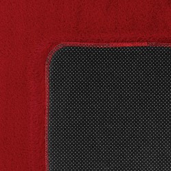 Waschbarer roter Teppich, Kurzflor, rutschfest und weich, modernes einfarbiges Design für Wohnzimmer und Schlafzimmer