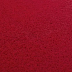 Tappeto rosso lavabile, pelo corto, antiscivolo e morbido, design moderno a tinta unita per soggiorno e camera da letto