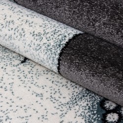 Kinderteppich mit Elefantenmuster, blau, Jute-Rückseite