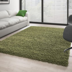 Shaggy rug, long pile, single color GREEN
