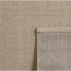 Modern bouclé vloerkleed beige naturel, geweven minimal look voor woonkamer en slaapkamer