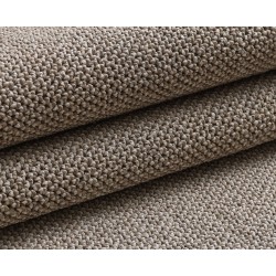 Modern looped rug in taupe brown, with a natural woven look, suitable for living room, bedroom, office or entryway