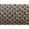 Modern looped rug in taupe brown, with a natural woven look, suitable for living room, bedroom, office or entryway