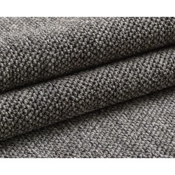 Tappeto moderno ad anello in grigio scuro, aspetto intrecciato naturale, adatto per soggiorno, camera da letto o ufficio