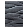 Kurzflorteppich, Ombré-Design, schwarze Farbe, Wohnzimmerteppich, Jute-Rückseite