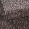 Short pile rug, single color brown, rug for living room, felt backing