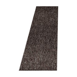 Short pile rug, single color brown, rug for living room, felt backing