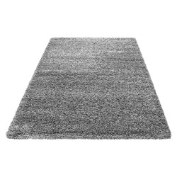 Shaggy rug, long pile, single color, LIGHT GREY