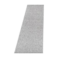 Alfombra de pelo corto, color gris claro, para salón, con base de fieltro.