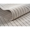 Indoor and outdoor rug for living room, bedroom, conservatory, short cream pile, high-low effect, soft and washable, easy
