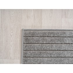 Tapis intérieur et extérieur Salon, chambre à coucher, Jardin d'hiver, Poil court Gris, Effet haut-bas, doux et lavable, facile