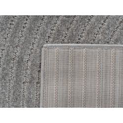 Salon, yatak odası, kış bahçesi için iç ve dış mekan halısı, kısa tüylü, gri, havlı-alçak efektli, yumuşak ve yıkanabilir,