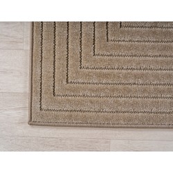 Tapis intérieur et extérieur Salon, chambre à coucher, Jardin d'hiver, Poil court Beige, Effet haut-bas, doux et lavable, facile