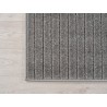 Indoor and outdoor rug for living room, bedroom, conservatory, short pile, grey, high-low effect, soft and washable, easy