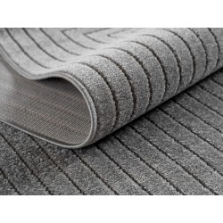 Indoor and outdoor rug for living room, bedroom, conservatory, short pile, grey, high-low effect, soft and washable, easy