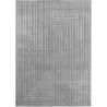Indoor and outdoor rug for living room, bedroom, conservatory, short pile, grey, high-low effect, soft and washable, easy