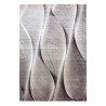 Modern beige rug with soft, wavy organic patterns and a 3D effect, ideal for the living room, bedroom, and dining room.