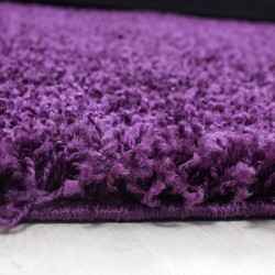 Tapis Shaggy pile longue couleur unique VIOLET