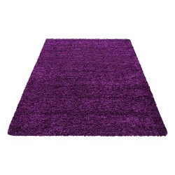 Shaggy rug, long pile, single color, PURPLE