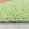 Children's rug, street design, green, nursery rug, latex backing