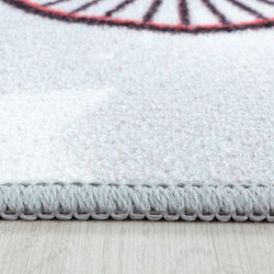 Tapis pour enfant, Ciel et de l'Enfer, Couleur Gris, Tapis pour Chambre d'enfants, dos en Latex