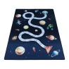 Tapis pour enfant, Espace Design, Couleur Bleu marine, Tapis pour Chambre d'enfants, dos en Latex