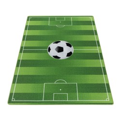 Tapis pour enfant, stade de football, Couleur Vert, Tapis pour Chambre d'enfants, dos en Latex