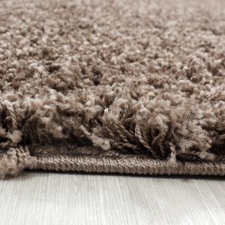 Tapis Shaggy pile longue couleur unique MOCCA