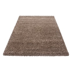 Shaggy rug, long pile, single color MOCCA