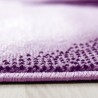 Kurzflorteppich, abstraktes Wellenmuster, lila Farbe, Wohnzimmerteppich, Jute-Rückseite
