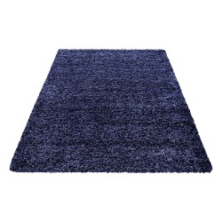Shaggy rug, long pile, single color, DARK BLUE