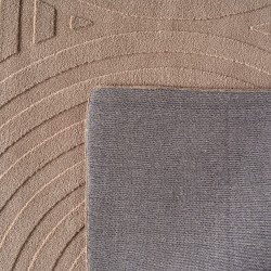 Scandinavian Boho Rug, Solid Color Beige, Soft and Washable Decorative Rug with 3D Effect, Living Room and Bedroom Rug