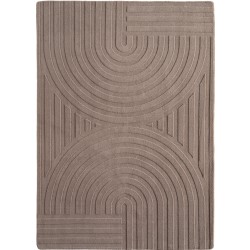 Skandinavischer Boho Tapis couleur unie Beige, Tapis décoratif doux et lavable effet 3D, Tapis Salon et chambre à coucher