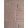Tapis Boho Scandinave couleur unie Beige, doux, facile d'entretien, lavable effet 3D, Tapis pour Salon & chambre à coucher
