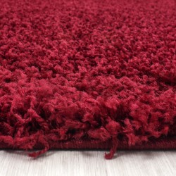 Shaggy rug, long pile, single color RED