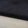 Tapis à poils longs, Couleur unique Noir, Tapis pour Salon, Dos en coton